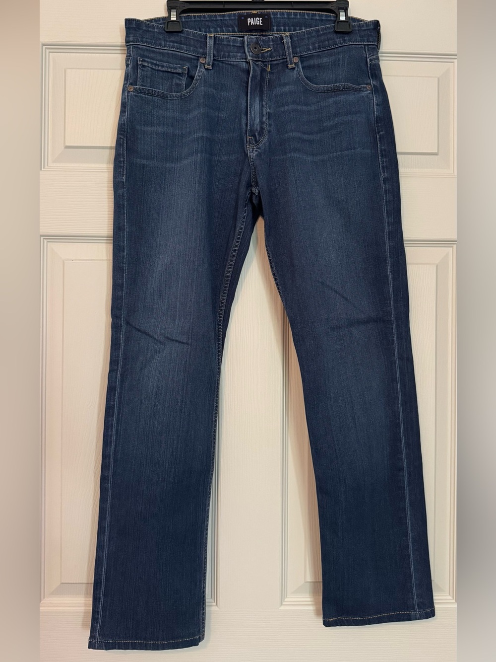 Paige Jeans Mens 30 Dark‎ Blue Federal Slim Straight Stretch Denim